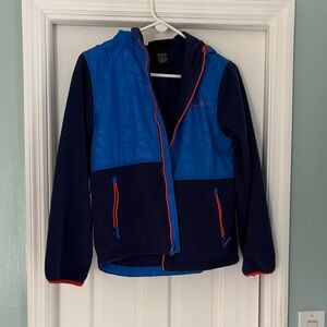 Free Country Kids Puffer Jacket - Blue and Navy with Red Accents